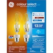 GE Color Select 60-Watt EQ A19 White Dimmable LED Light Bulb (4-Pack)