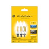 Ampoule à intensité variable GE Ultra Bright blanc doux de 100 W, CAC (3/pqt)