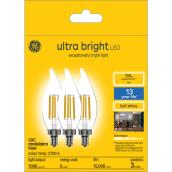 GE Ultra Bright 100-Watt EQ CAC Soft White Dimmable Light Bulb (3-Pack)