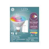 Ampoule haut-parleur DEL à intensité variable + télécommande GE LED+ de 90 watts EQ, PAR38, multicolore (1/pqt)