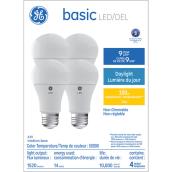 GE Basic 100-Watt EQ A19 Daylight LED Light Bulb (4-Pack)