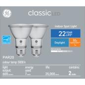GE Classic 50-Watt EQ PAR20 Daylight Dimmable LED Light Bulb (2-Pack)