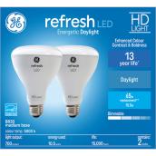 GE Refresh 65-Watt EQ BR30 Daylight Dimmable LED Light Bulb (2-Pack)