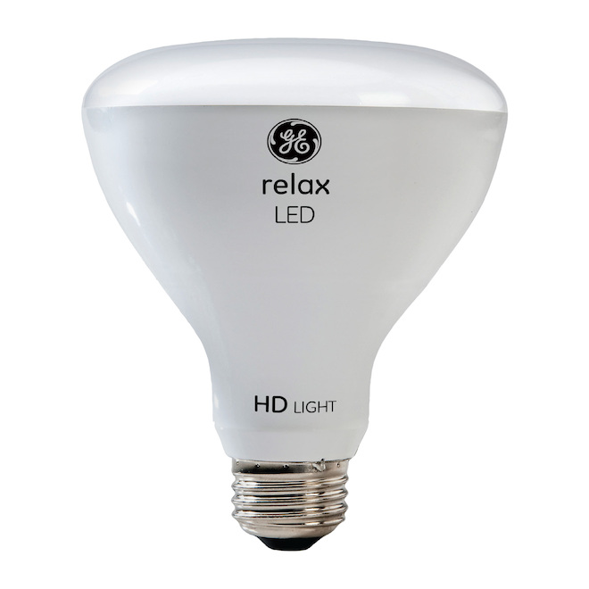 Ampoule à intensité variable GE Relax de 65 watts EQ, BR30, blanc doux (2/pqt)