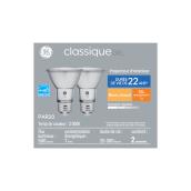 Ampoules DEL projecteur GE Lighting Classic EQ 50-watt PAR20 blanc chaud, gradable (2-paquet)