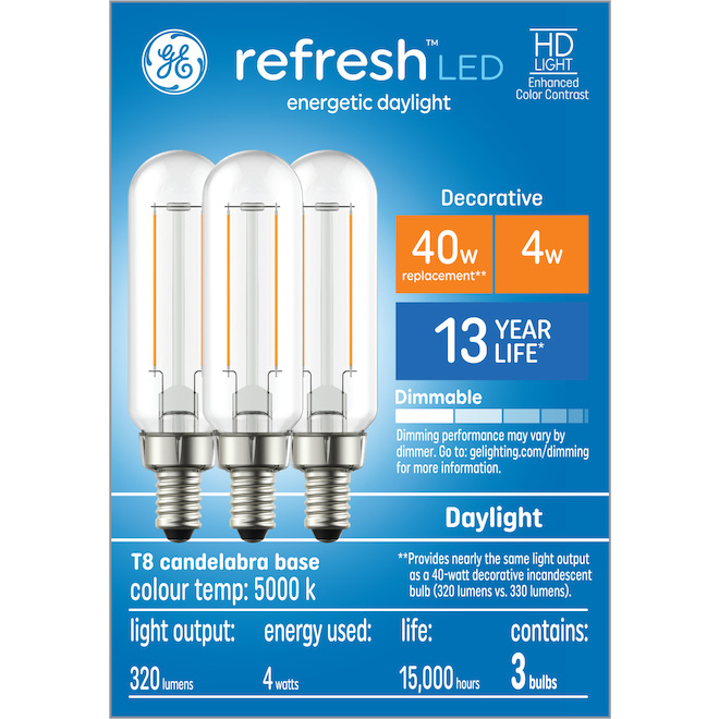 GE Lighting Medium 40W  Day Light LED Bulb, 3-Pack