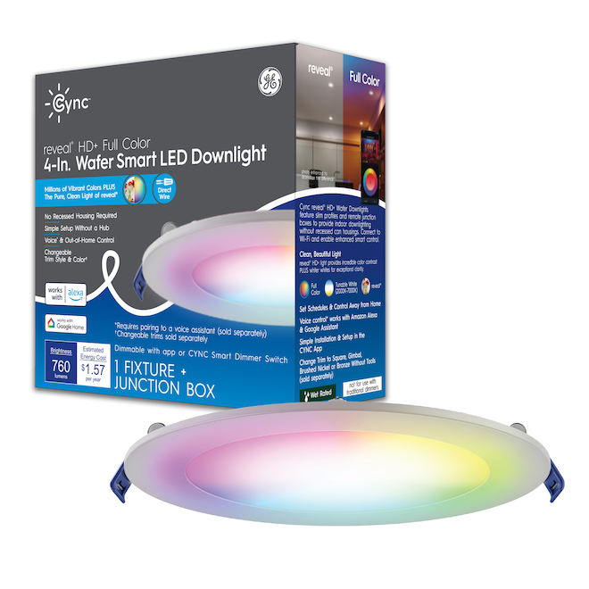 GE Lighting 4-in Full Colour Plug-in Recessed Light