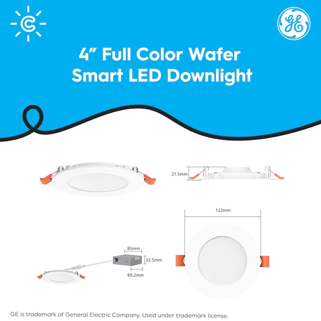 GE Lighting 4-in Full Colour Plug-in Recessed Light