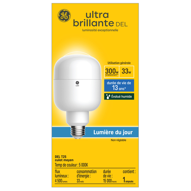 Ampoule DEL de jour HD T25 300W GE Lighting