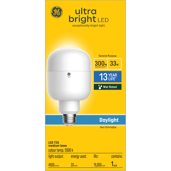 GE Lighting 300W T25 HD Daylight LED Bulb