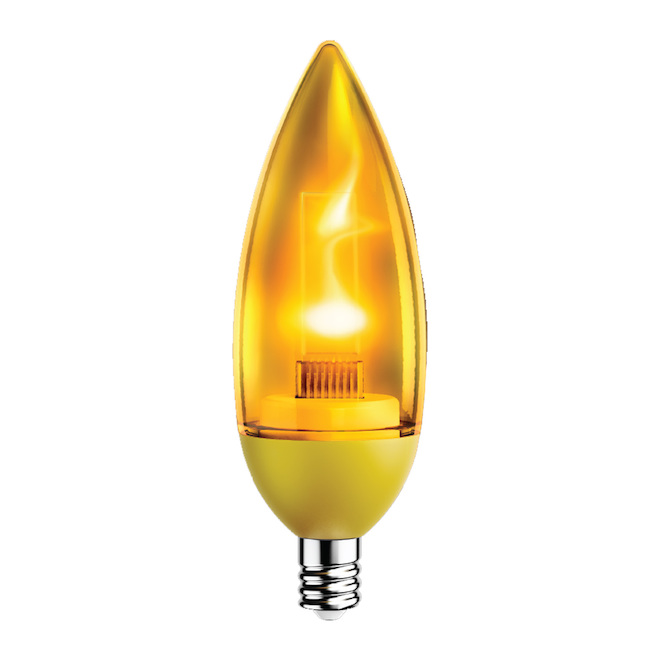 Image of Ge Lighting | White Flickerflame 1W LED Bulb | Rona