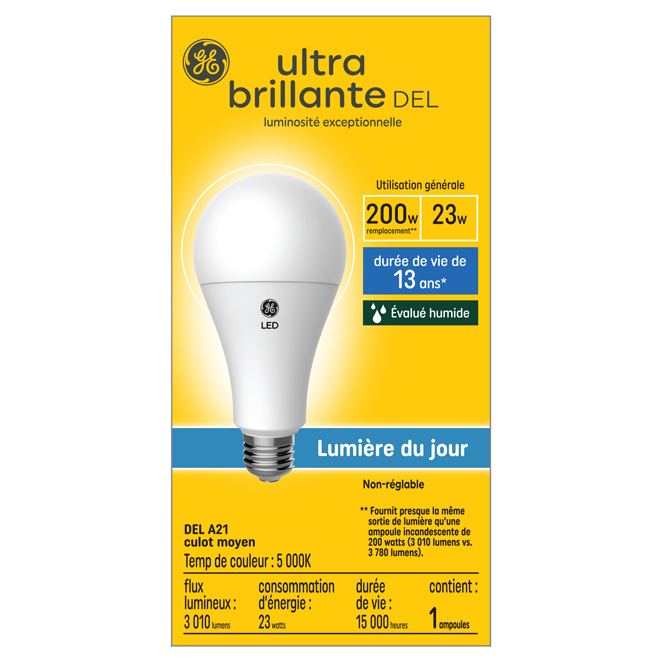 Ampoule DEL de jour  A121 pour l'intérieur GE Lighting