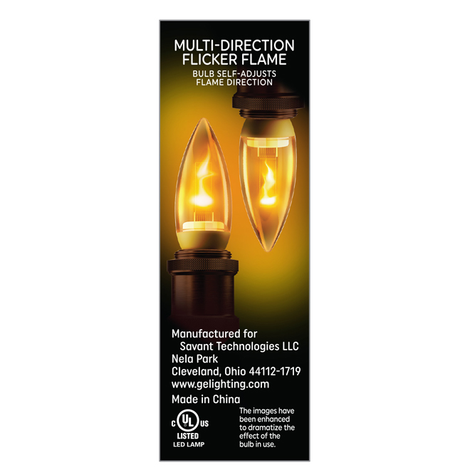 GE Lighting Medium Base Amber 1W LED Bulb