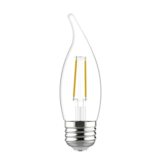 Ampoule DEL Refresh HD 40W EQ transparente à culot moyen et pointe courbée par GE Lighting, 5000K, 3/pqt