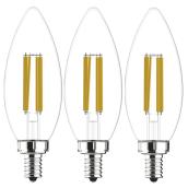 GE Lighting Ultra Bright 100W B11 Candelabra Base Soft White LED bulb - 3-Pack