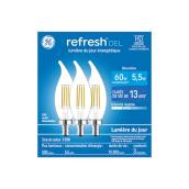 Ampoule à intensité variable GE Refresh de 60W, lumière du jour, CAC (3/pqt)