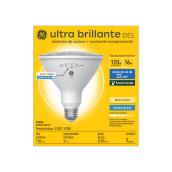 Ampoule d'extérieur à DEL PAR38 de 120 W de GE ultra brillante à sélection de couleur 3000K ou 5000K, 1/pqt