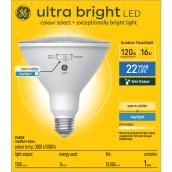 GE Ultra Bright Colour Select 120 W Replacement LED Outdoor Floodlight PAR38 Light Bulb (1-Pack)