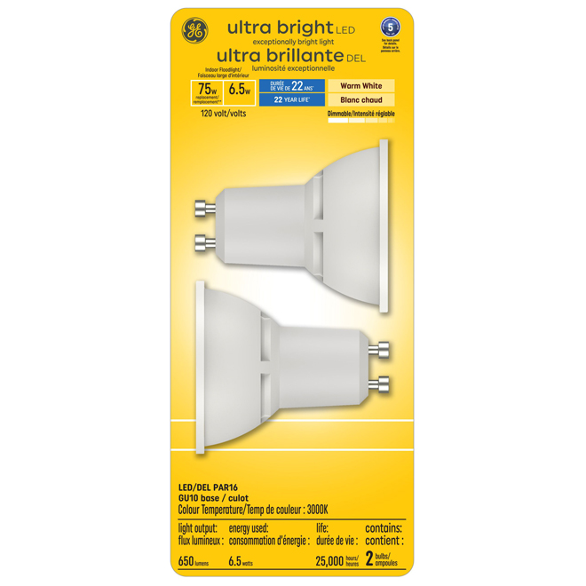 GE Lighting LED Bulb MR16, Soft White, 2PK