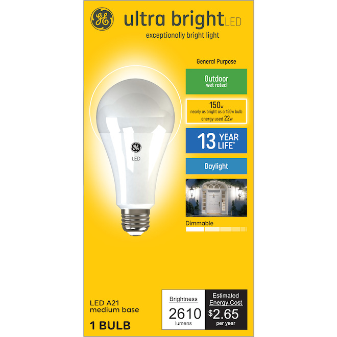 GE Lighting Ultra 150W A21 Daylight LED Bulb