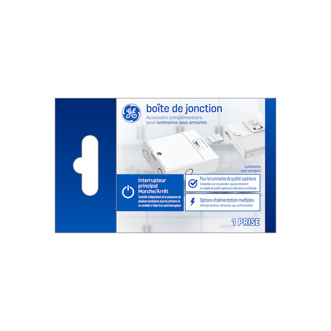 Boîte de jonction GE Lighting pour luminaires à alimentation directe/enfichable, 120 V