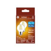 Ampoules sphériques à DEL G 16 60 W blanc doux Relax HD de GE Lighting, 2/pqt