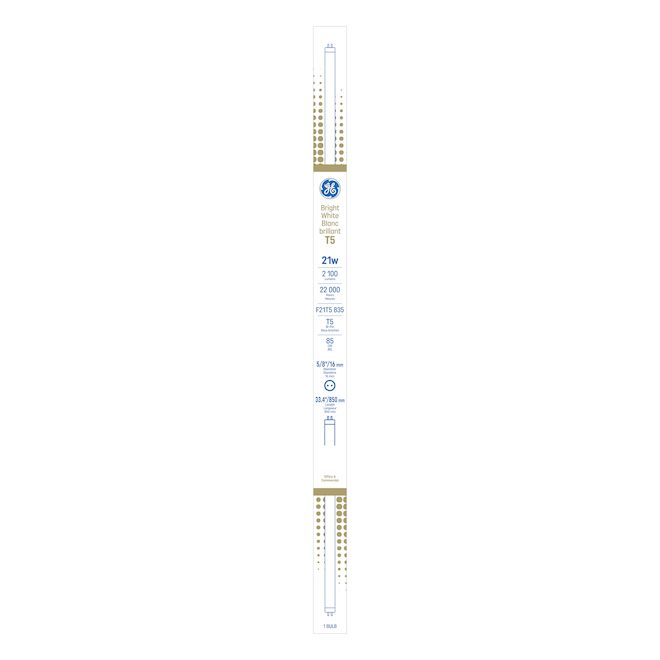 GE Lighting 33 x 5/8-in 21 W Bright White T5 Fluorescent Linear Bulb