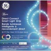 Bande lumineuse intelligent à raccordement direct GE de style mince 32 pi, multicolore