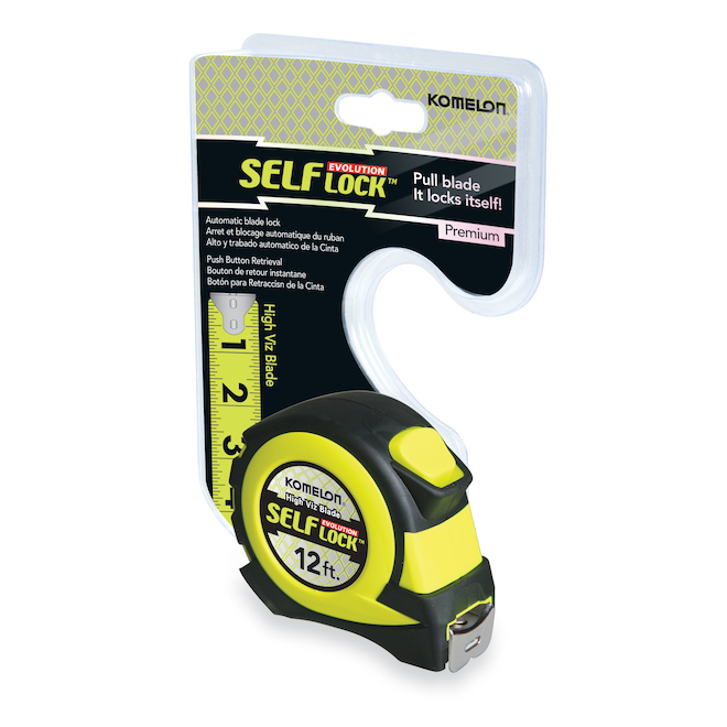 Komelon 12-ft Evolution Self-Lock High-Viz Tape Measure