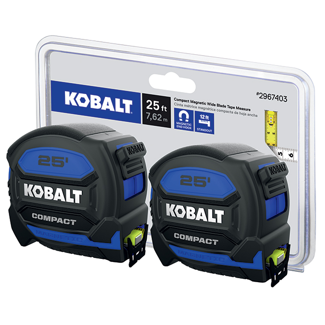 Kobalt 2-Pack 25-ft Magnetic Compact Tape Measure