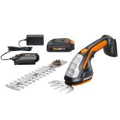WORX 20 V Li-ion Garden 4-In Shear and 8-In Shrubber Trimmer with Battery Indicator