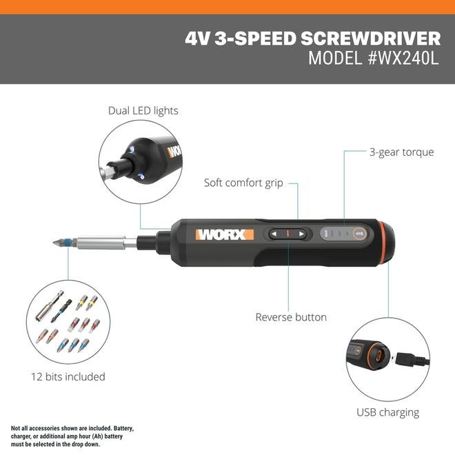 Worx 4 on sale volt screwdriver