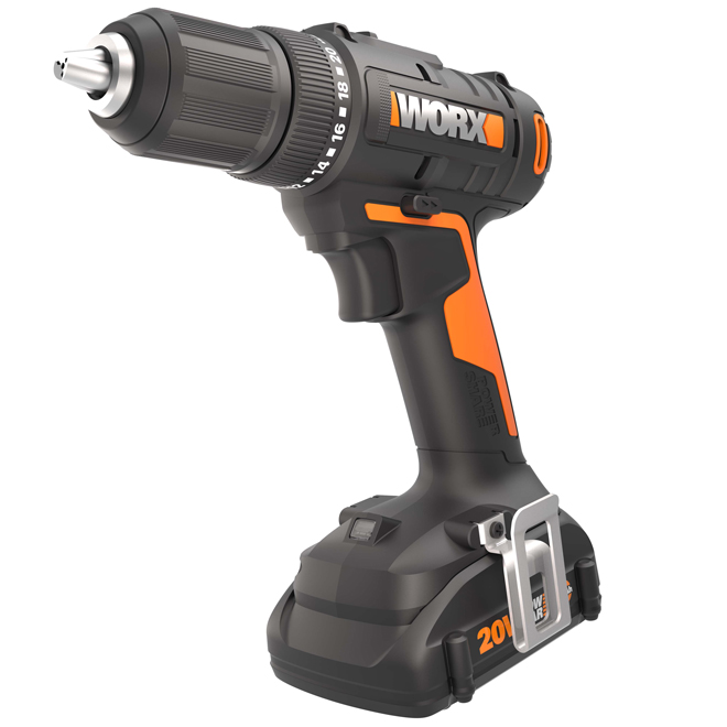 Worx Cordless Drill Driver 20V Power Share 1/2-in with Battery