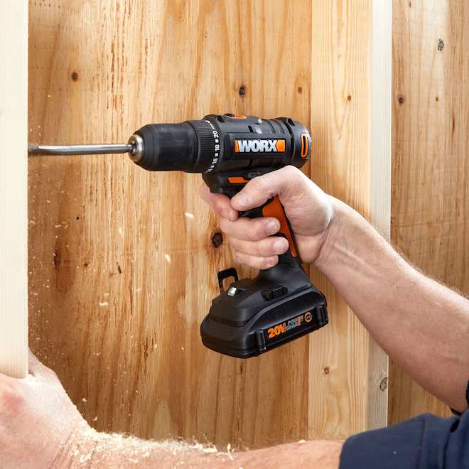 Worx Cordless Drill Driver 20V Power Share 1/2-in with Battery