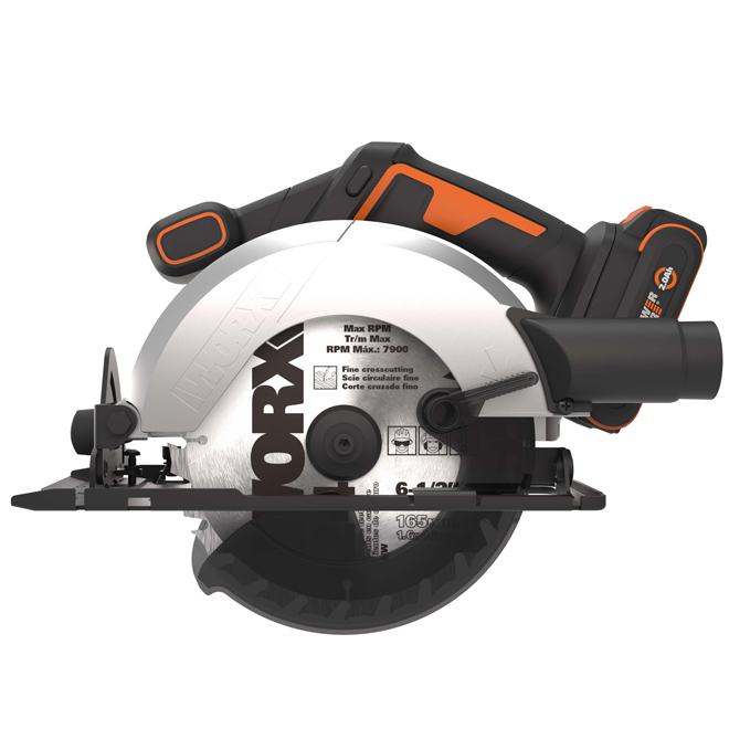 Worx Cordless Circular Saw 20V 6 1/2-in with Charger and Battery