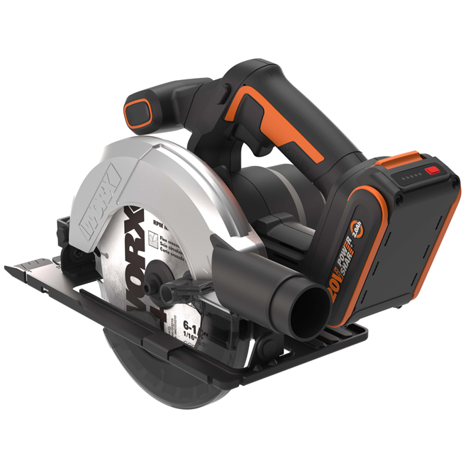 Worx Cordless Circular Saw 20V 6 1/2-in with Charger and Battery