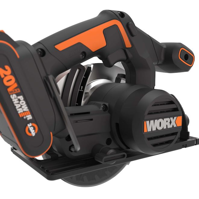 Worx Cordless Circular Saw 20V 6 1/2-in with Charger and Battery