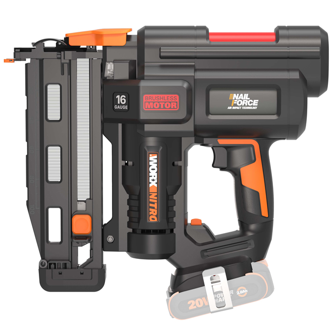 Worx Nitro Nail Force Cordless Finish Nail Gun 20V 16GA - Bare Tool Only