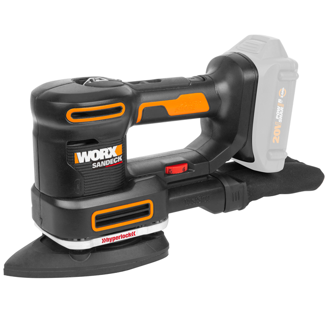 Ponceuse multiple Sandeck Worx 20 V 5-en-1, outil seulement