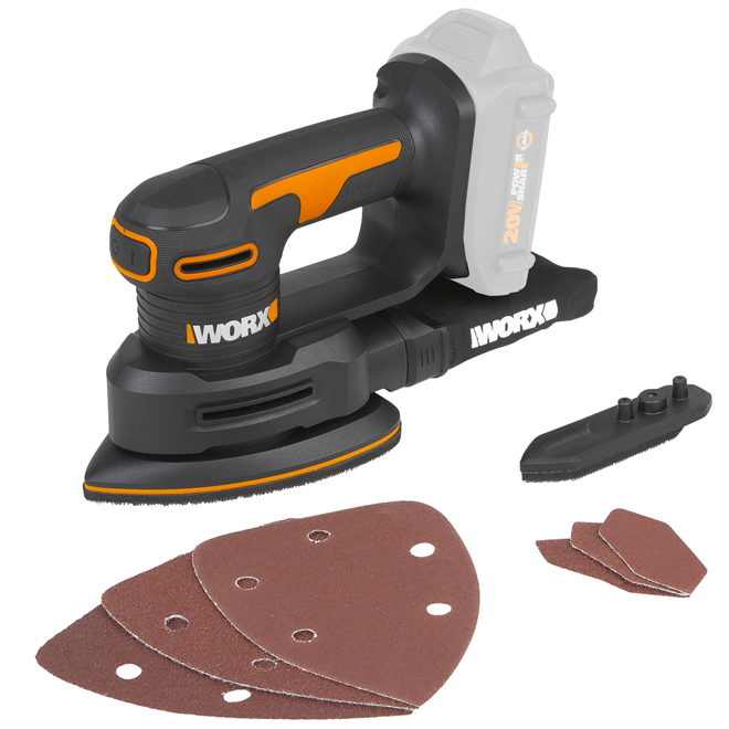 Worx Cordless Detail Sander Power Share 20V - Bare Tool Only