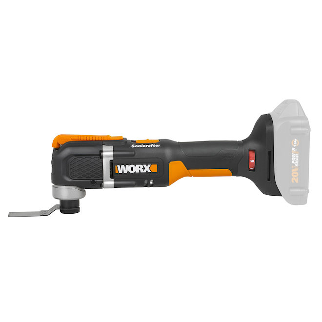 Worx Cordless Oscillating Multi-Tool Power Share 20V 3.6-degrees - Bare Tool Only