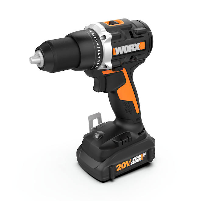 Worx Nitro WX102L 20V Power Share Cordless Drill/Driver - Brushless - 1/2-in Chuck