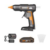 Worx Cordless Glue Gun 20V with 13 Sticks - Bare Tool Only