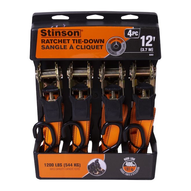 Sangle Fixation Cliquet Connex 8m X 38mm - Charge 3000 Kg, Polyester, Sécurisez Vos Charges