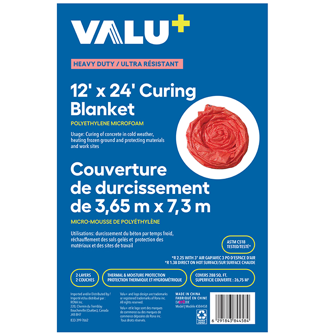 RONA Curing Blanket 12 x 24-ft in Polyethylene Microfoam - Orange