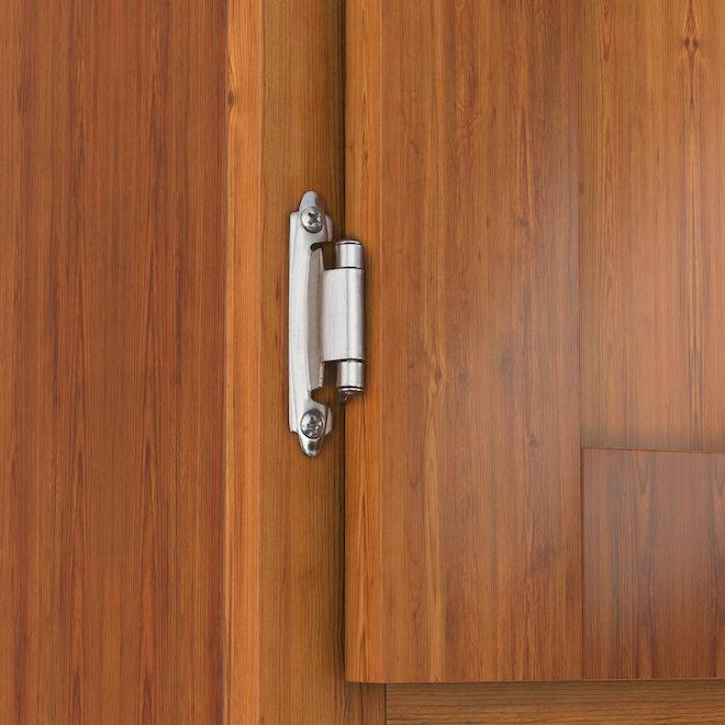 Richelieu Self-Closing Hinge - Semi-Concealed - Metal - 2 3/4-in x 1 3/4-in - 2-Pack