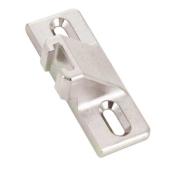 Richelieu Compact 33 Edge-Mount Mounting Plate - 1/2-in Overlay - Nickel - Die-Cast Zinc