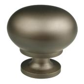 Richelieu Classic Brass Cabinet Knobs - 1 1/4-in Dia - Matte Nickel - Mushroom