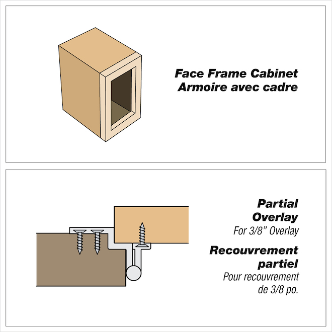 Richelieu Self-Closing Hinge - Semi-Concealed - Metal - 2 1/2-in x 2 3/8-in - 2-Pack