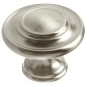 Richelieu Classic Metal Cabinet Knobs - 1 3/8-in Dia - Brushed Nickel - Mushroom